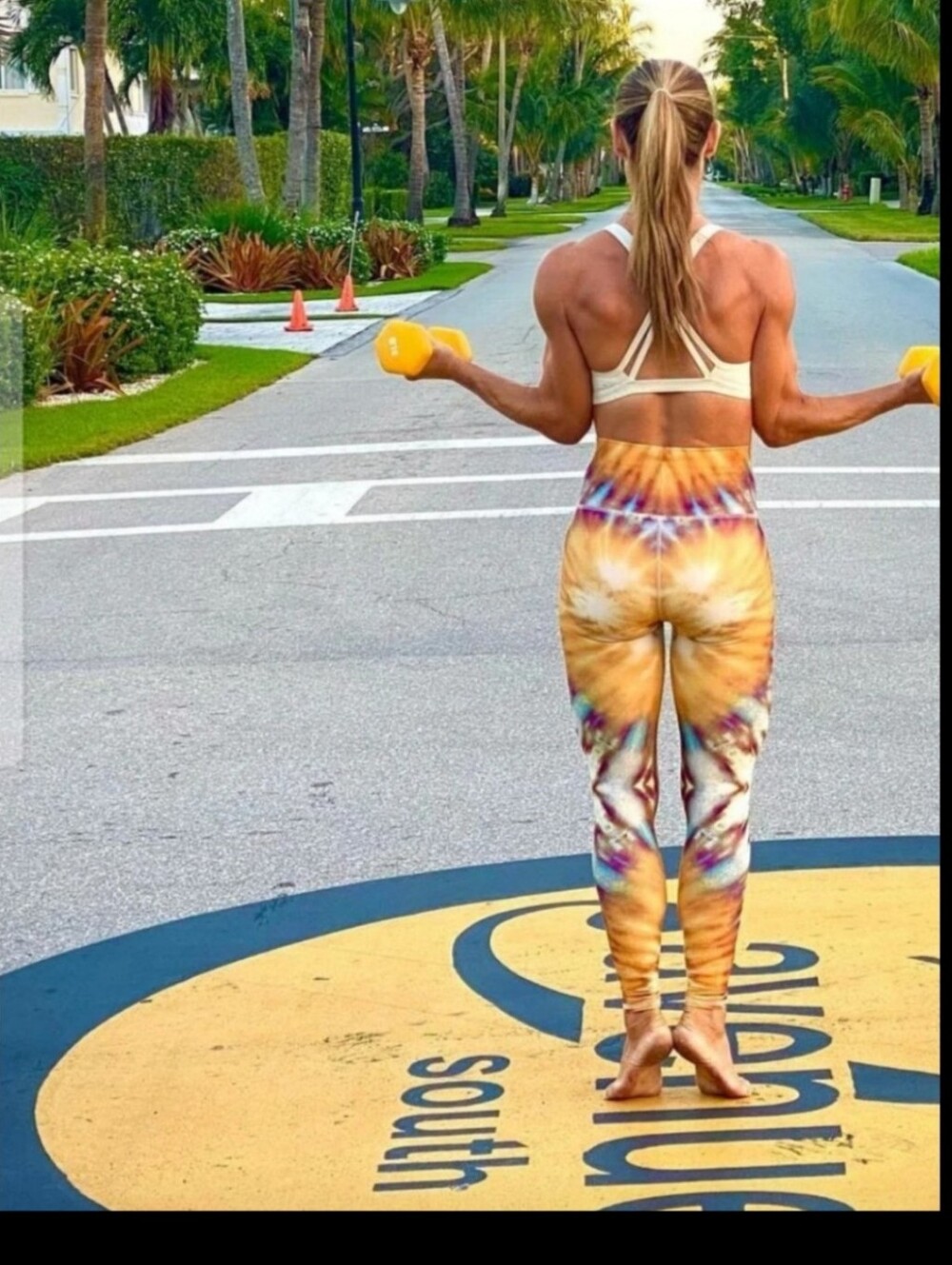 🦁✨️Niyama Sol Lions Maine Barefoot Tie-Dye Leggings in Multi-Colored Sunset